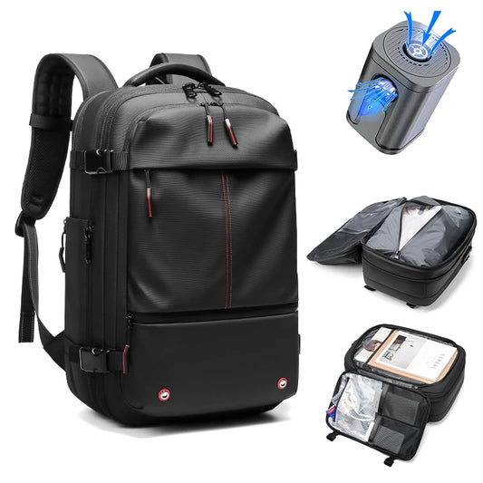 Backpack vacuum compression